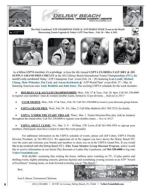 Newsletter - United States Professional Tennis Association