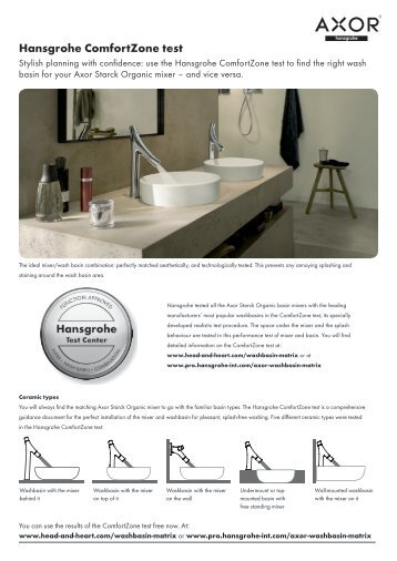 Which Duravit wash basin matches Axor Starck Organic - Hansgrohe
