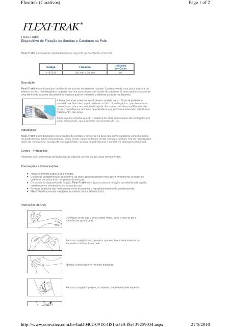 Page 1 of 2 Flexitrak (Curativos) 27/5/2010 http://www.convatec.com ...