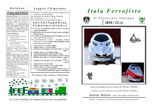 (2) Itala Fervojisto - Federazione Esperantista Italiana