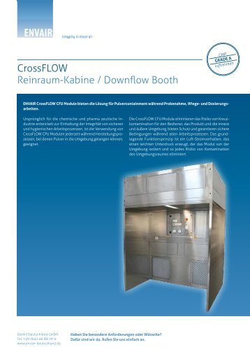 CrossFLOW Reinraum-Kabine / Downflow Booth - ENVAIR ...