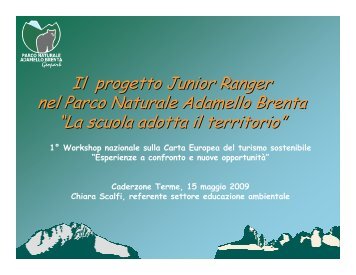 presentazione - Parco Naturale Adamello Brenta