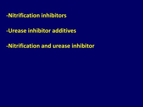Nitrification and Urease Inhibitors - Indiana CCA Program