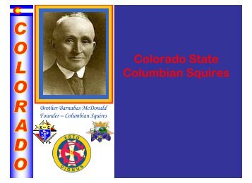 Colorado State Columbian Squires - the Colorado Knights of ...