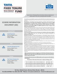 Tata Fixed Tenure Fund Series - 2 Scheme B - Securities and ...