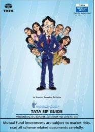 Tata SIP Guide Booklet - Tata Mutual Fund