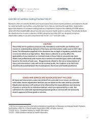 Joint IBC & Coalition Coding Practice FAQ #1