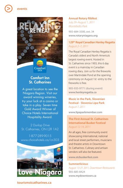 City Guide 2011 - City of St.Catharines
