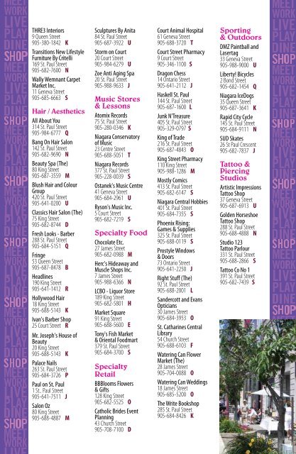 City Guide 2011 - City of St.Catharines