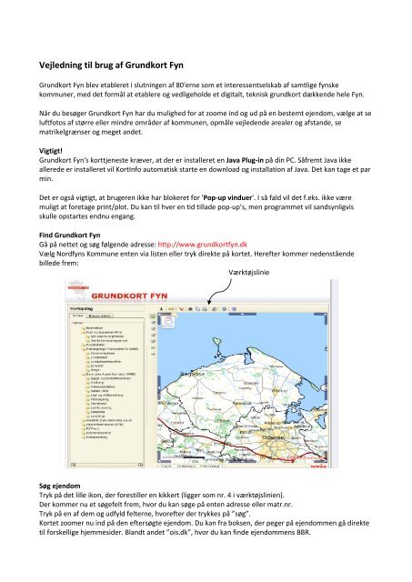 Vejledning til brug af Grundkort Fyn - Nordfyns Kommune