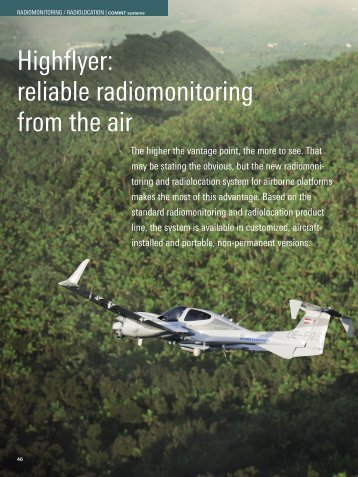 Highflyer: reliable radiomonitoring from the air - Rohde & Schwarz ...