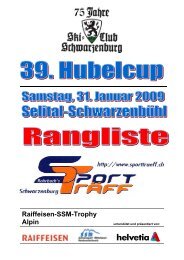 Rangliste - Ski-Club Schwarzenburg