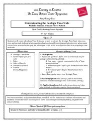 geologic time scale activity - St. Louis Science Center