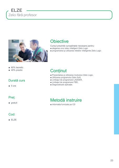 catalogul cursurilor de pregatire tehnica pentru ... - Schneider Electric
