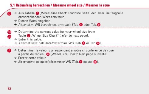 Sigma 509 Wheel Size Chart