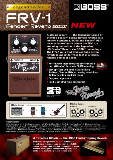 BOSS Legend Series Brochure - Roland