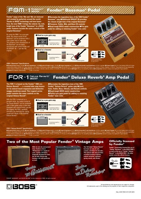 BOSS Legend Series Brochure - Roland