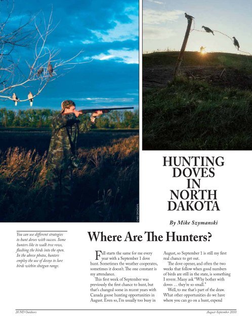 HUNTING DOVES IN NORTH DAKOTA - North Dakota Game and Fish