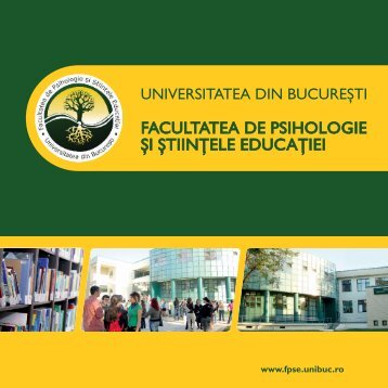 Facultatea de Psihologie Åi ÅtiinÅ£ele EducaÅ£iei - CIOCP