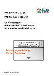 Einstellungen in Bedienebene 3 - Hohage & Co.