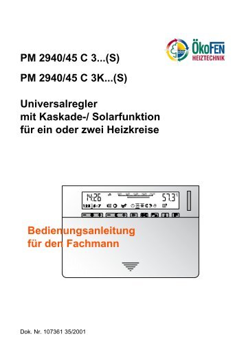 Einstellungen in Bedienebene 3 - Hohage & Co.