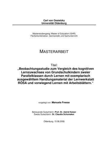 Download - Kinderforschung - Carl von Ossietzky Universität ...