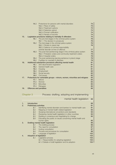 human rights and legislation who resource book on mental health