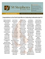 Congratulations to Our Parish Youth Who Are Celebrating ...