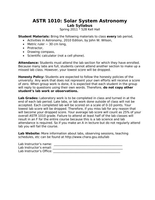 Astr 1010 Solar System Astronomy Gsu Astronomy