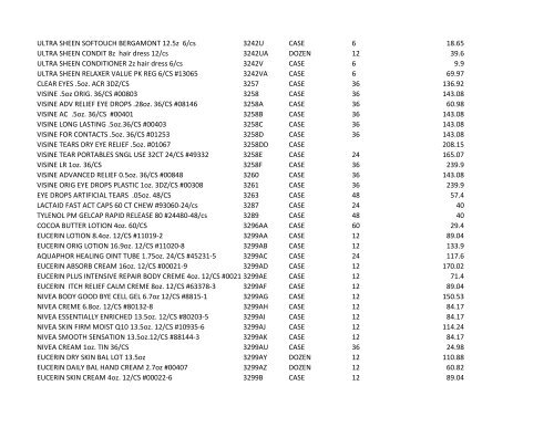 Village Pricing 11-2-2010.xlsx