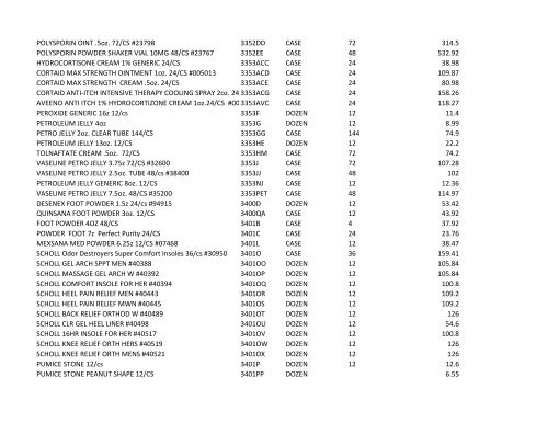 Village Pricing 11-2-2010.xlsx