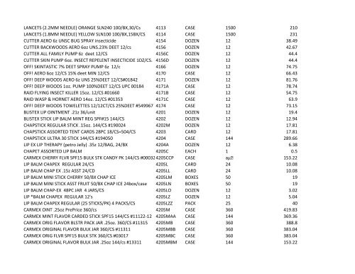 Village Pricing 11-2-2010.xlsx