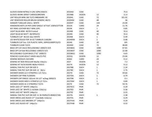 Village Pricing 11-2-2010.xlsx