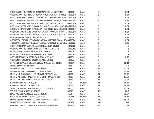 Village Pricing 11-2-2010.xlsx