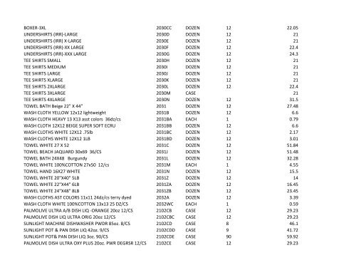 Village Pricing 11-2-2010.xlsx