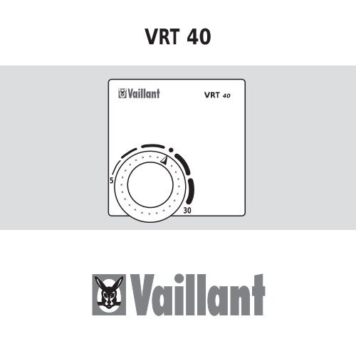 Korea kwaliteit Bekritiseren VRT 40 - Vaillant