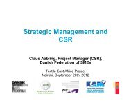 Strategic Management and CSR - Cotton Africa