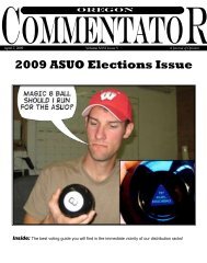 2009 ASUO Elections Issue - Oregon Commentator