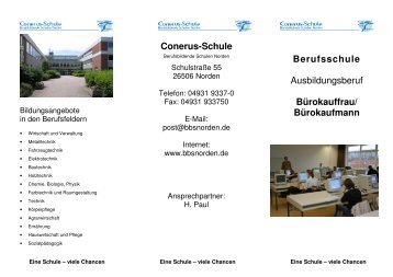 Conerus-Schule Berufsschule Ausbildungsberuf ... - BBS Norden