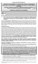 CONTRATTO DI INDENNIZZO E DI ASSUNZIONE DI RISCHI ...