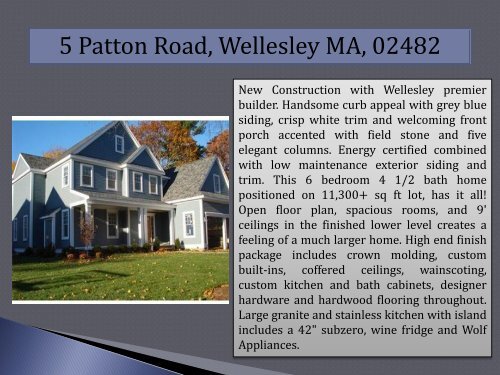 Needham MA Luxury Real Estate