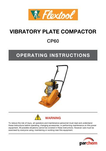 Operating Instructions - Flextool CP60 - Parchem