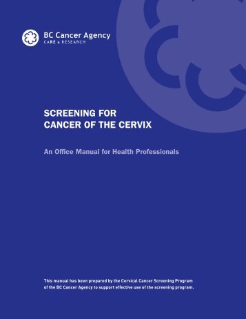 CCSP manual - BC Cancer Agency