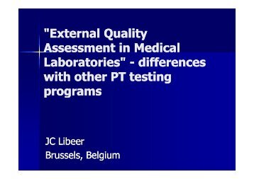 "External Quality Assessment in Medical Laboratories ... - CSCQ