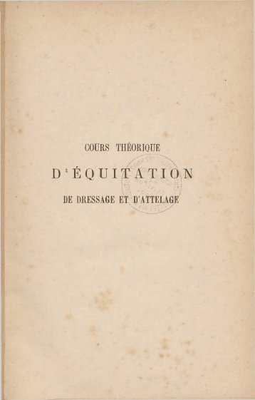 D ! E Q U I T A T I O N - Centre de documentation Ã©questre