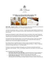 The Pierre Introduces In-room Jiva Spa Treatments