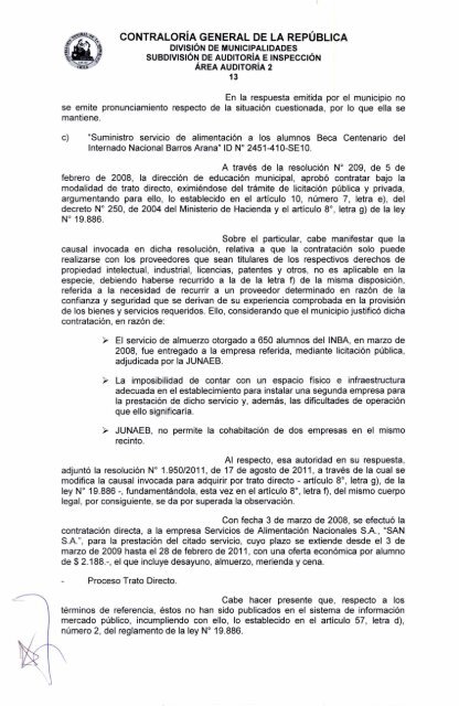 informe final nÂ° 25-11 municipalidad de santiago sobre auditorÃ­a al ...