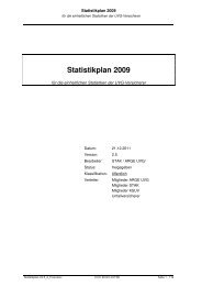 Statistikplan 2009 - Statistik der Unfallversicherung UVG