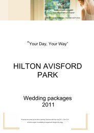 Avisford Park Wedding Brochure 2011.