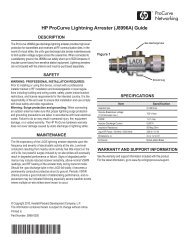 HP ProCurve Lightning Arrester (J8996A) Guide - Moonblink